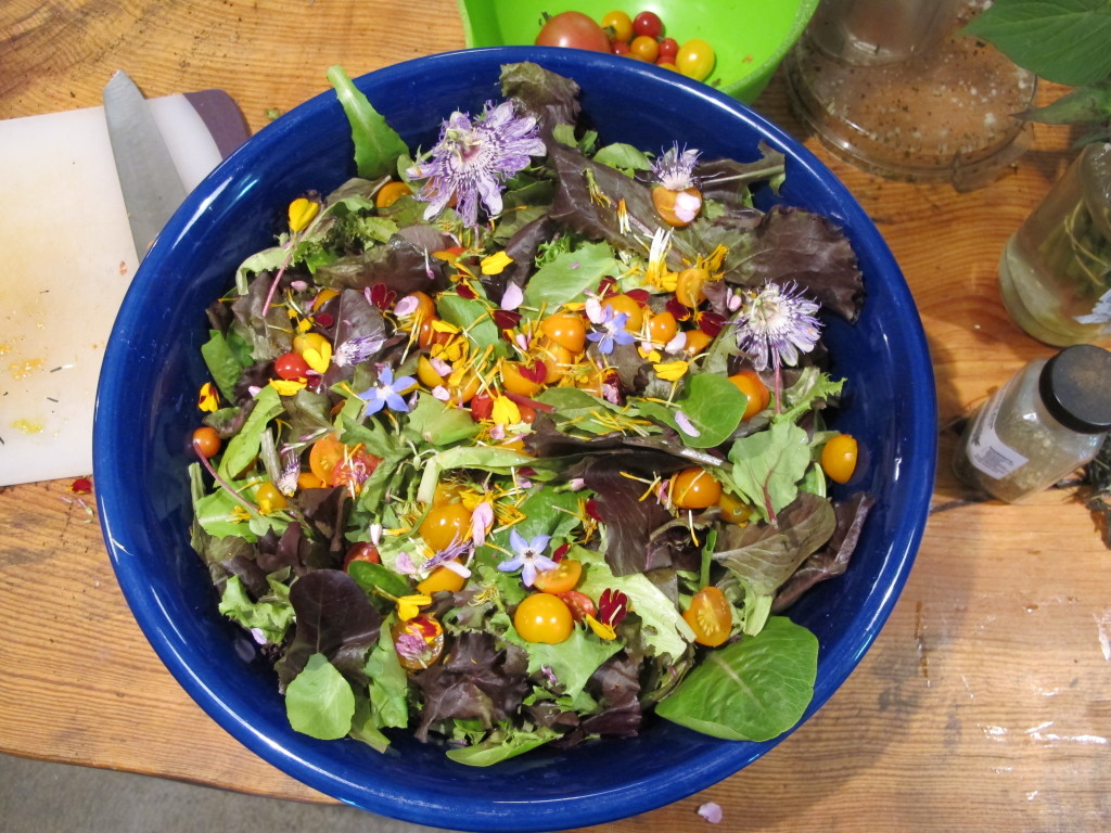 Sometimes it's nice to make a salad that looks like it belongs in The Beatles' "Yellow Submarine" music video.