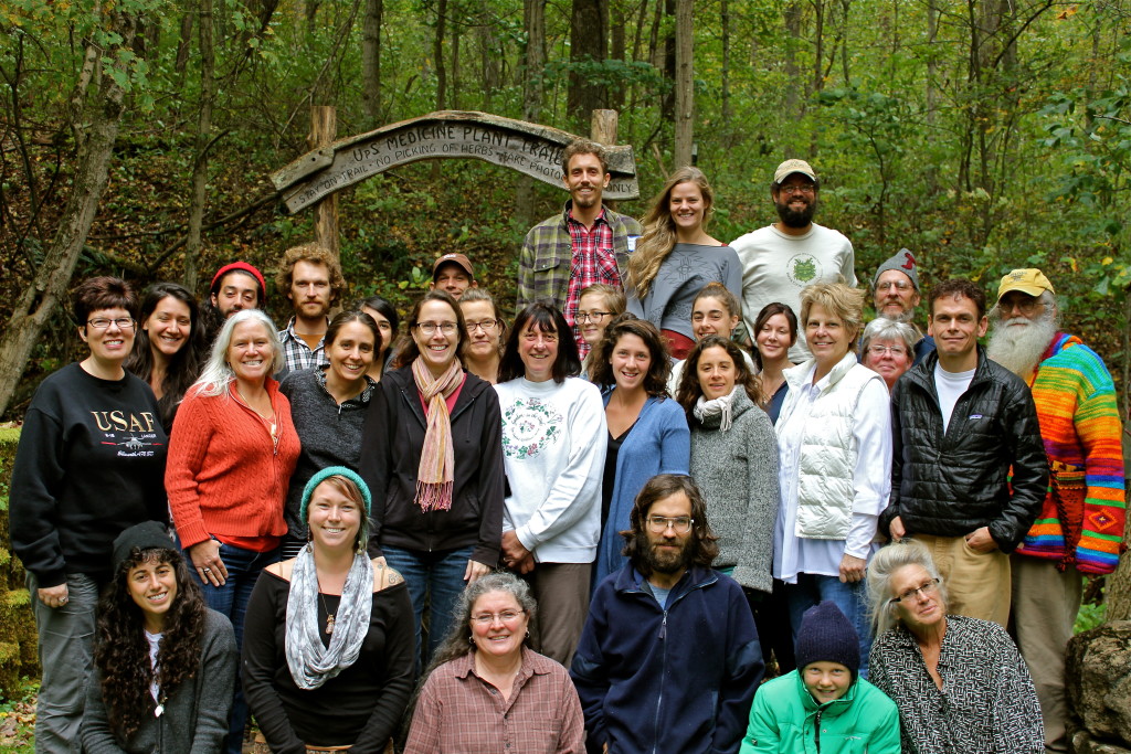 The group at the head of the medicinal plant trail at the UPS Sanctuary.