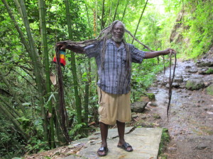 Rasta Steve offers plant walks and massage behind the Baths of Bath 